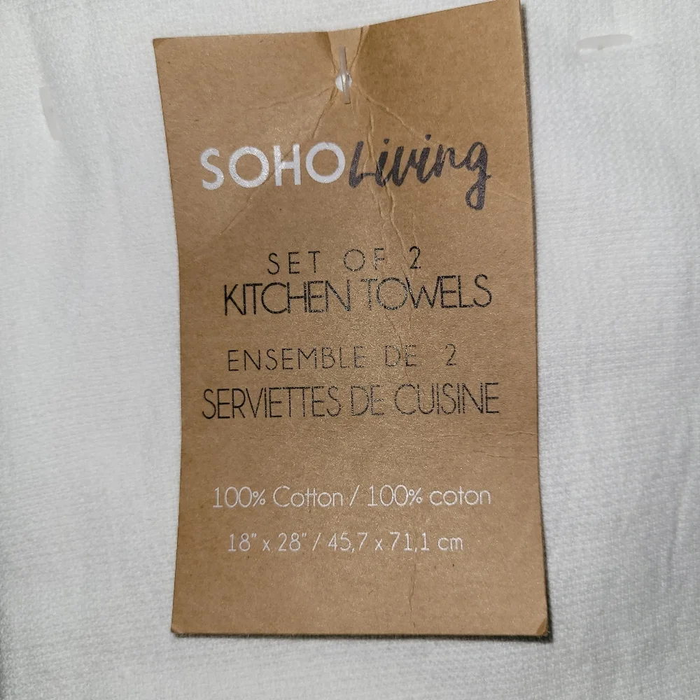 SOHO LIVING FUNNY WINE A BIT KITCHEN TOWELS SET OF 2
